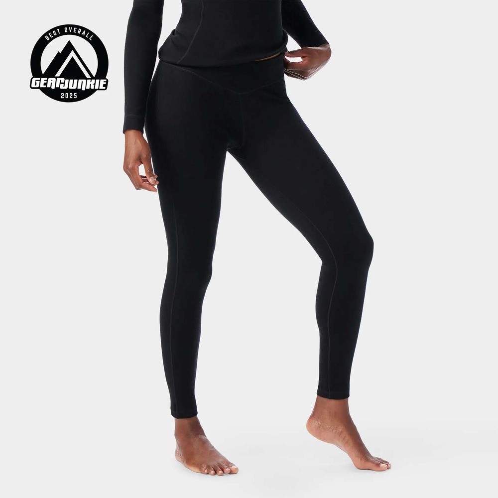 Smartwool Womens Classic Black Merino Wool Base Layer Bottoms Size L